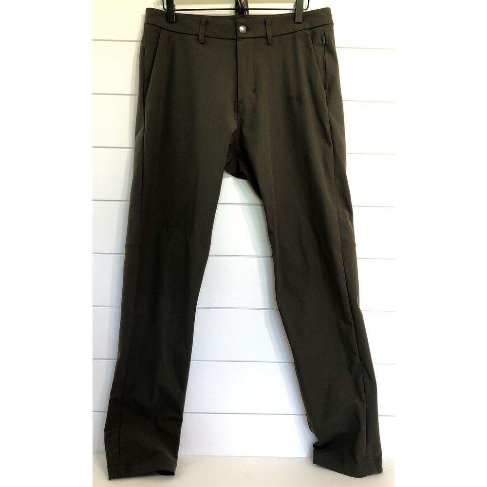 Lululemon Men's Commission Pants Golf Trousers Size 32 Green Casual Performance